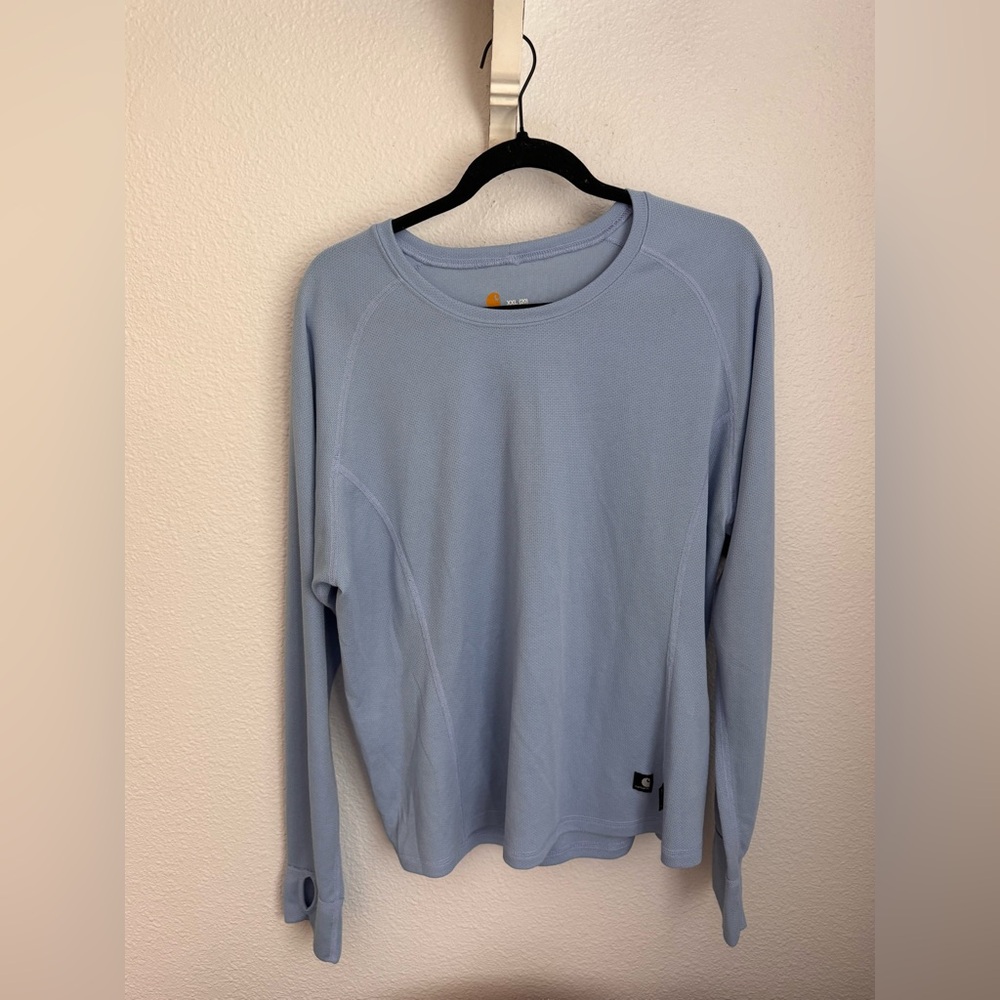 Women's Light Blue Long Sleeve Top
